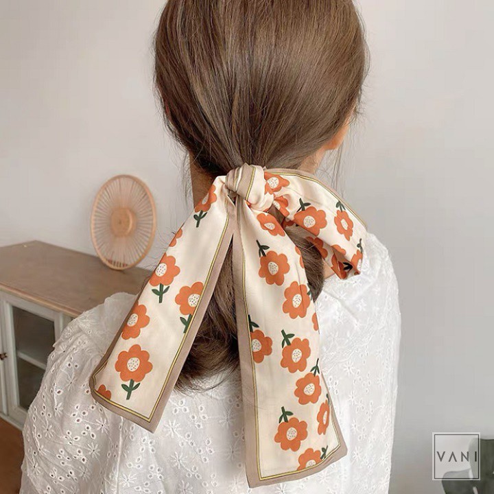 Khăn Buộc Tóc Họa Tiết Hoa Nhiều Mẫu, Khăn Thời Trang Đa Năng - Vani Store