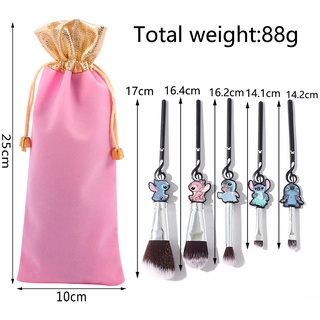 Bộ 5 Cọ Trang Điểm Phấn Mắt Hình Stitch Dễ Thương