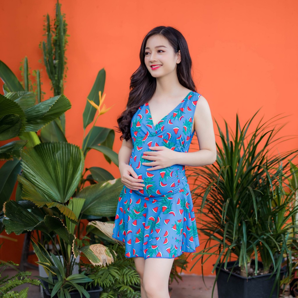 Đồ bơi bầu dưa hấu đỏ Emum