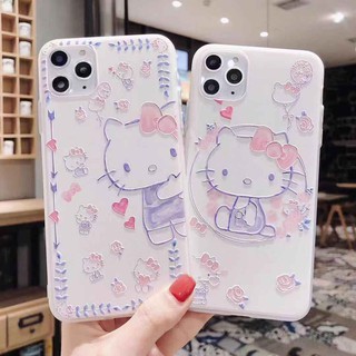 Ốp lưng iphone 11 pro max Xr Xs max X Cute Cat Soft TPU