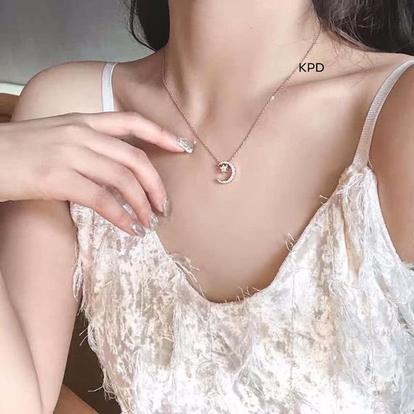 Dây chuyền bạc S925 mặt trăng sao xinh xắn/ Trang sức bạc JQN gian hàng uy tín, chất lượng