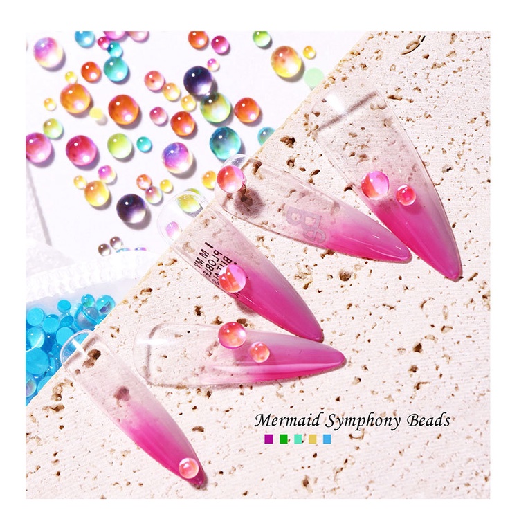 Đá giọt sương đính móng, đá giọt nước trang trí nail mix size