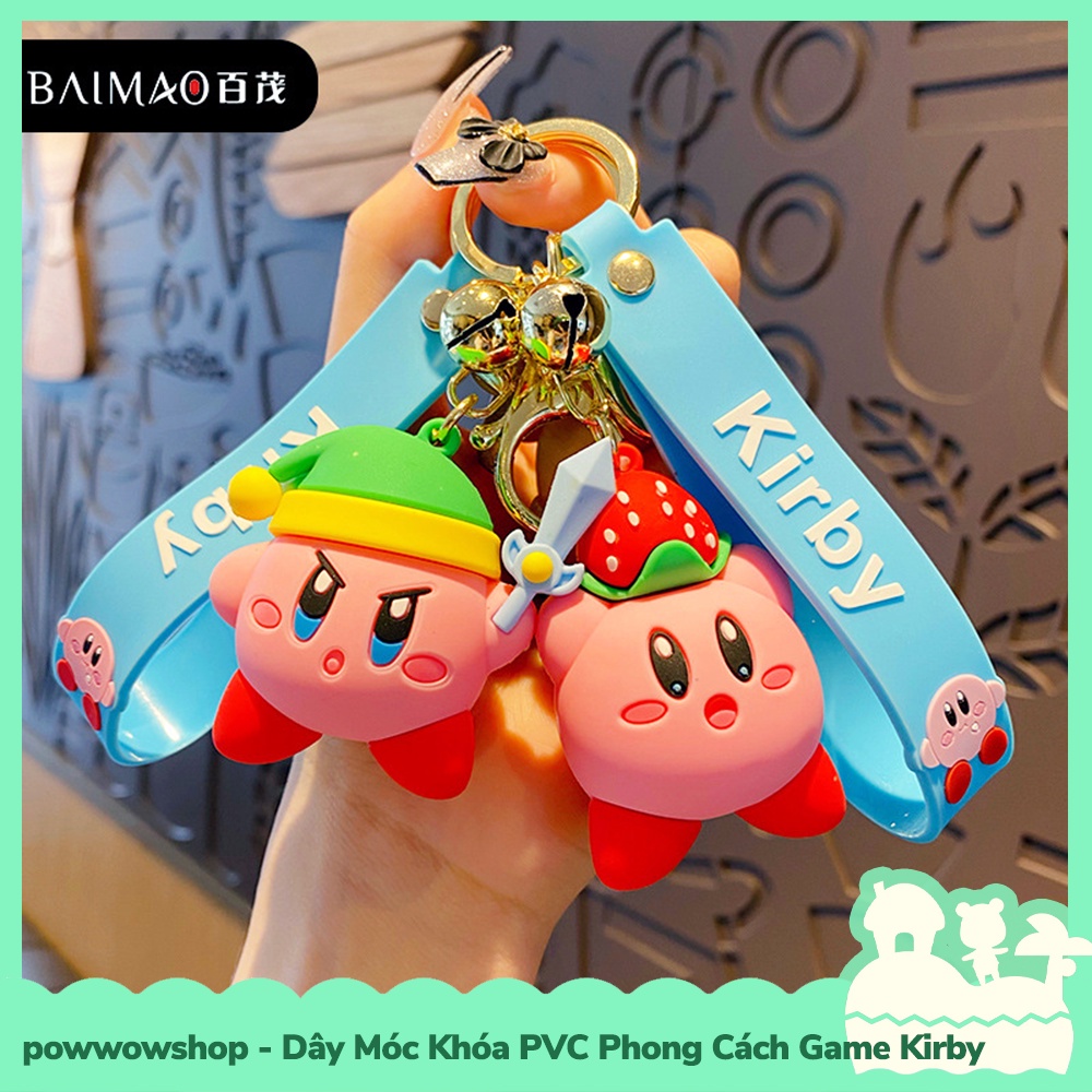[Sẵn VN - Hỏa Tốc] Dây Móc Khóa PVC Kiểu Dáng Nhân Vật Game Nintendo Switch Kirby