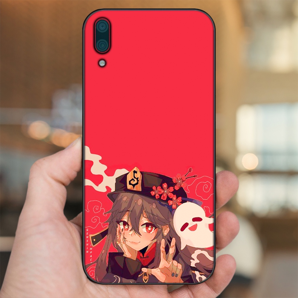 Ốp lưng Huawei Y7 Pro 2019 viền đen in hình Hutao Genshin Impact