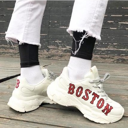Giày thể thao MLB Boston Nam Nữ, Giày sneaker độn đế 5cm tăng  chiều cao Hot Hit 2022