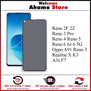 Kính cường lực Oppo A91 Reno 3 Realme X K3 Reno 2F 2Z Reno 3 Pro Reno 4 Reno 5 A3s F7 Reno 6 6z 6 5G chống nhìn trộm