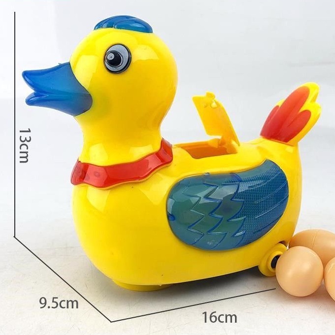 Đồ Chơi Vịt Đẻ Trứng, Gà Đẻ Trứng Chạy Pin Phát Đèn, Nhạc Vui Nhộn