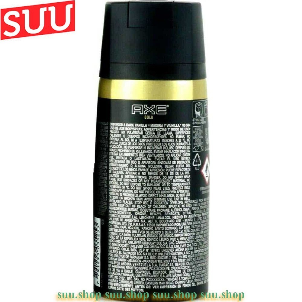 Xịt Khử Mùi 150Ml Axe Non Stop Gold, suu.shop Cam Kết 100% Chính Hãng.