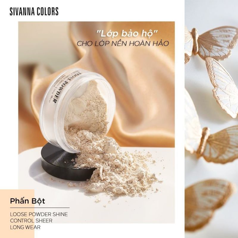 [Giá Sỉ] Phấn Phủ Bột Sivanna Loose Powder mịn lì tự nhiên, kiềm dầu nhanh chóng