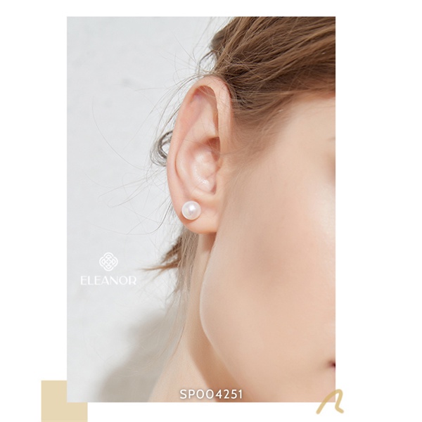 Bông tai nữ chuôi bạc 925 Eleanor Accessories nụ ngọc trai nhân tạo phụ kiện trang sức 4251