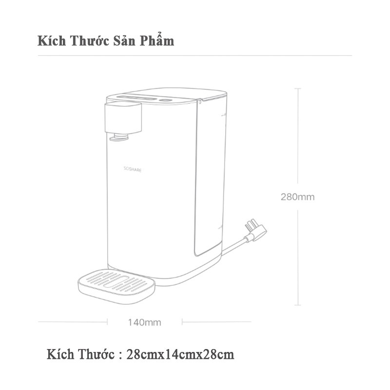 Bình đun nước nóng tức thời 3 giây thông minh 3 Lít