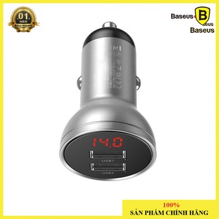 Tẩu sạc nhanh 3.0 ô tô Baseus 24W Dual USB 4.8A