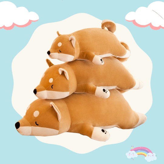 THÚ BÔNG CHÓ NHẬT AKITA MÀU NÂU 2 SIZE