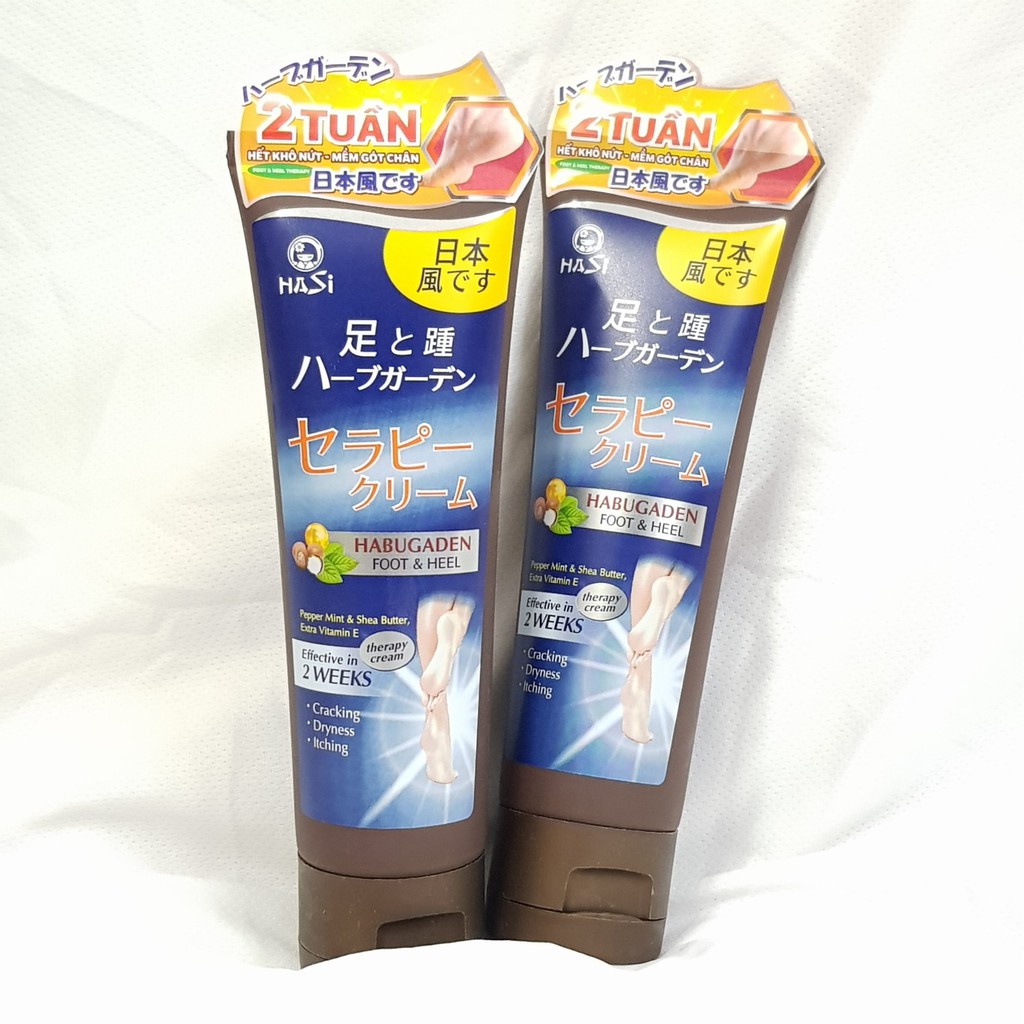 Kem dưỡng gót chân HASI Kokeishi HABUGADEN FOOT &amp; HEEL THERAPY CREAM 80g