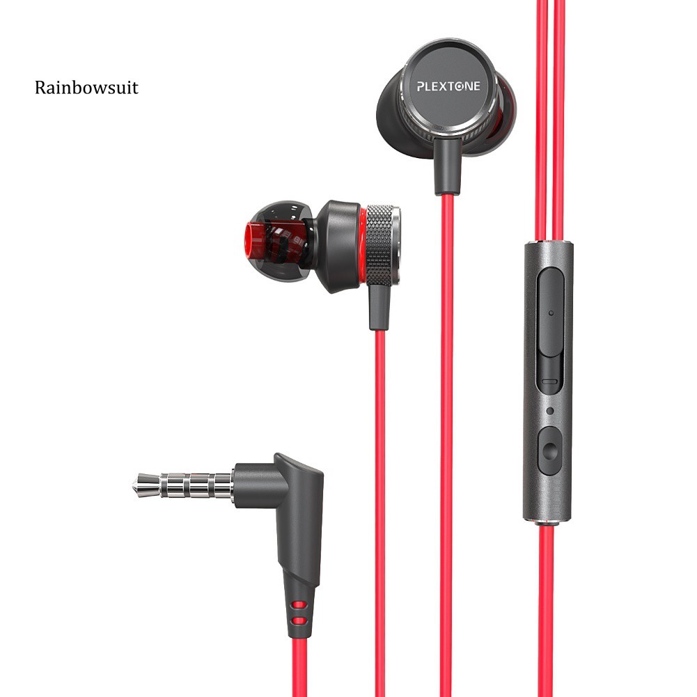 【RB】PLEXTONE G15 3.5mm Wired In-Ear Earphone Volume Control Game Headphone with Mic