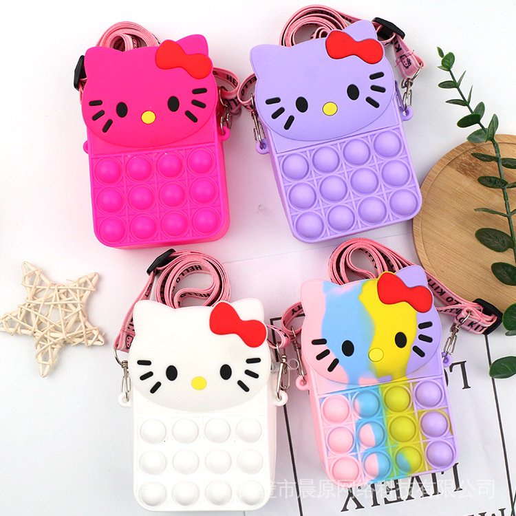 Túi Đeo Chéo Hình Hello Kitty pop it out Cho Bé Gái