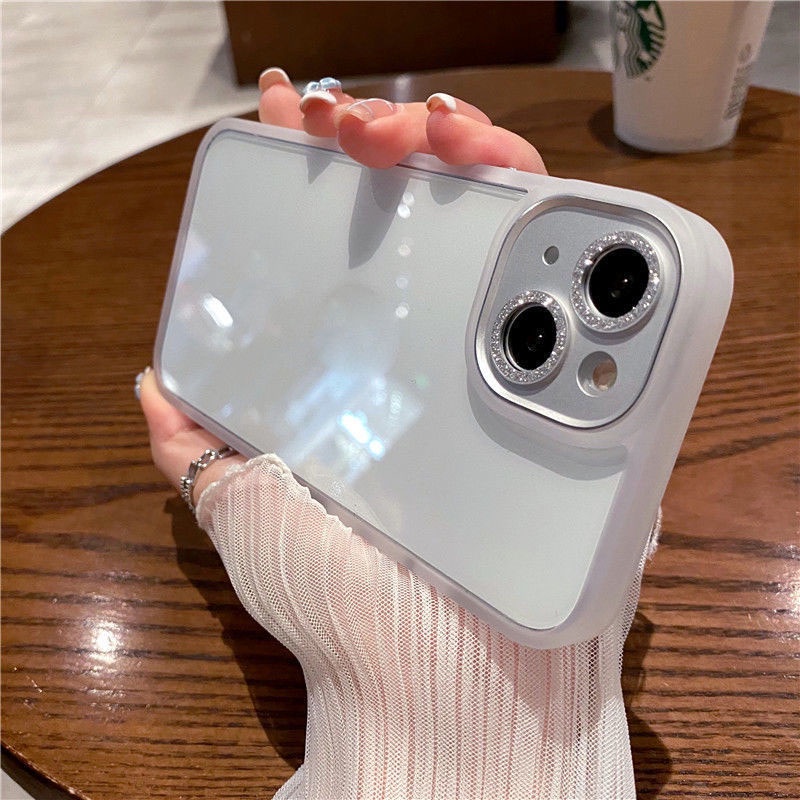 Ốp Điện Thoại Trong Suốt Mạ Điện Lấp Lánh Cho IPhone 11 12 13 Pro Max