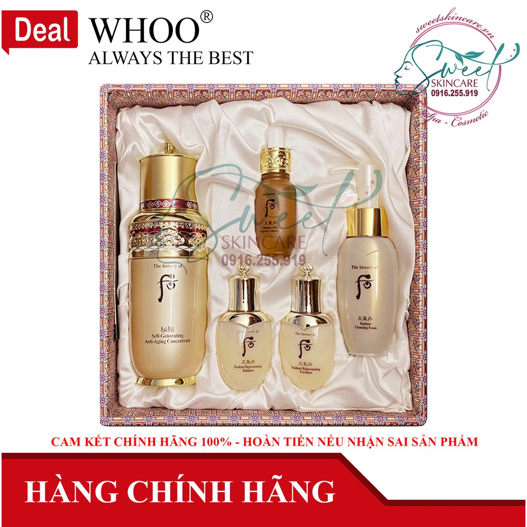 Bộ tinh chất chống lão hoá cho da nhạy cảm và yếu Whoo Bichup Self-Generating Anti-Aging Essence ( The history of Whoo)