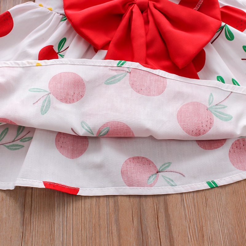 Đầm Cotton In Hình Trái Cây Thời Trang Mùa Hè Dành Cho Bé Gái 2022