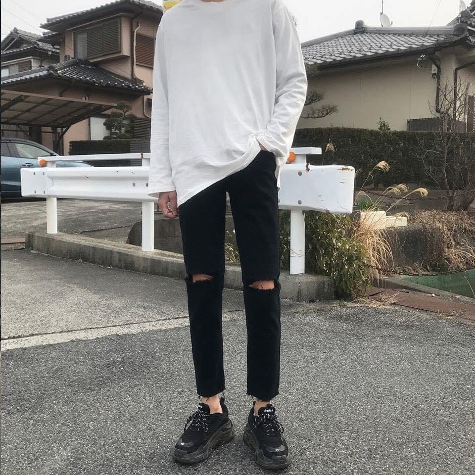 Quần jean baggy nam unisex Hàn Quốc quần jeans dáng suông dành cho nam nữ Kunshop | BigBuy360 - bigbuy360.vn