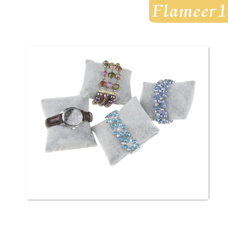 1 [flameer1] Set 5 Gối Nhung Nhỏ Trưng Bày Trang Sức / Đồng Hồ / Vòng Tay