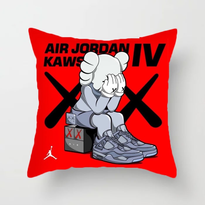 Gối Đệm Ghế Sofa In Hình Kaws/Sesame Street/Kaw Pokémon Ấm Áp Không Gối