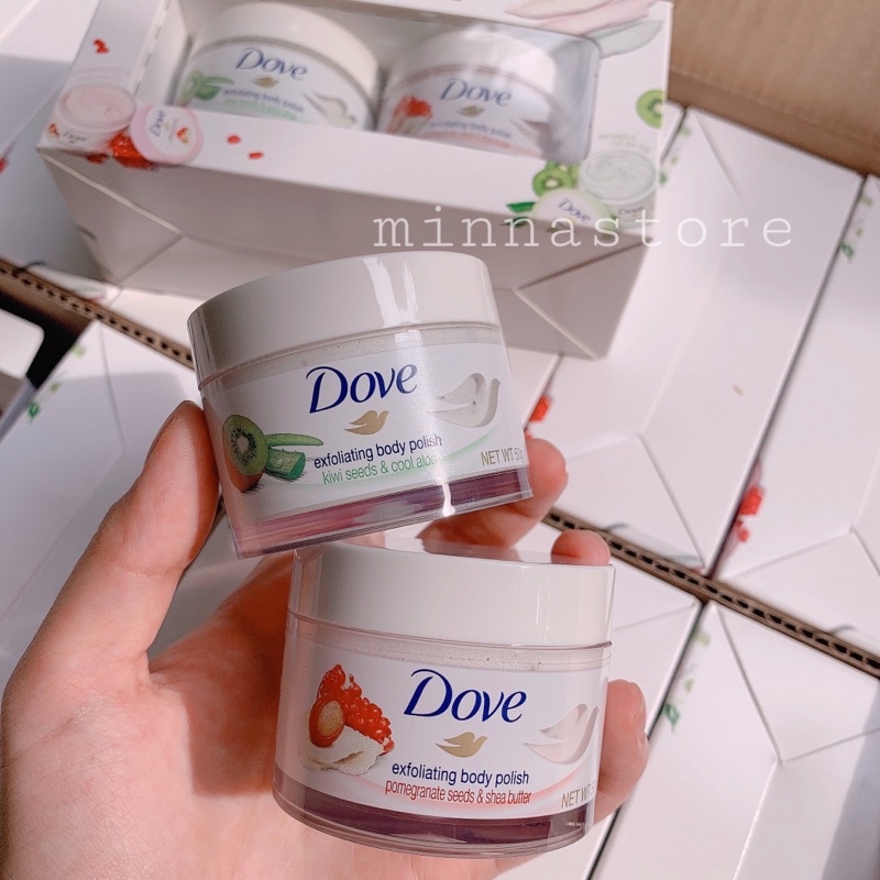 Set Tẩy Da Chết Body Dove Exfoliating Body Polish