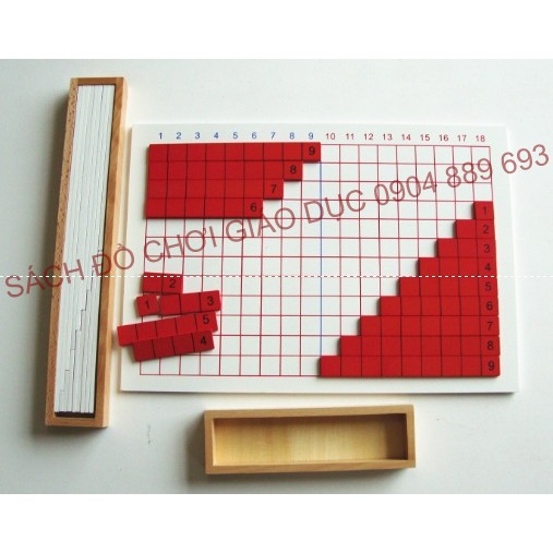 Bảng phép tính cộng trừ loại to, Subtraction and Addition Strip Board - Giáo cụ montessori