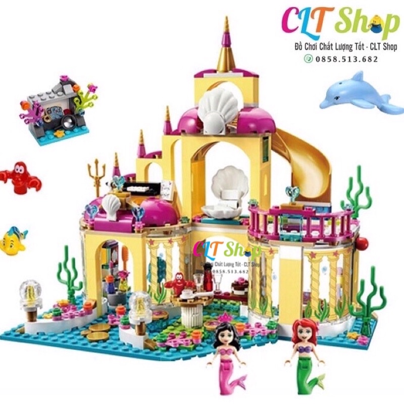 (hàng loại 1) Đồ chơi xếp hình lắp ghép lâu đài nàng tiên cá, thủy cung nàng tiên cá cho bé gái lego friends ZM208