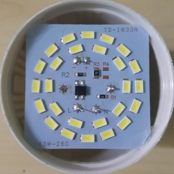 Bóng đèn LED E27 RC 12w, 13w, 15w hoặc 18w dạng tròn, trụ sáng trắng