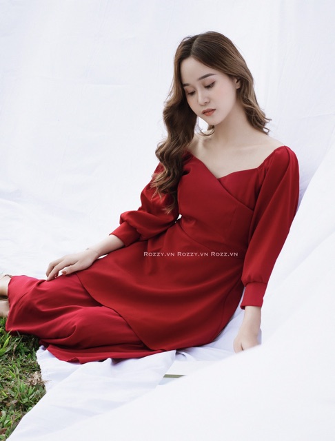 Ruby Dress - Váy đỏ hai tầng
