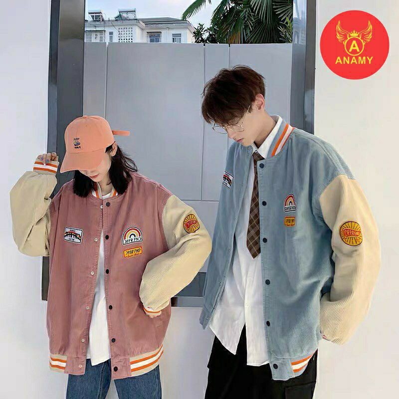 Áo khoác bomber unisex chất nhung form rộng Thêu Deep End phong cách ulzzang Anamy | BigBuy360 - bigbuy360.vn