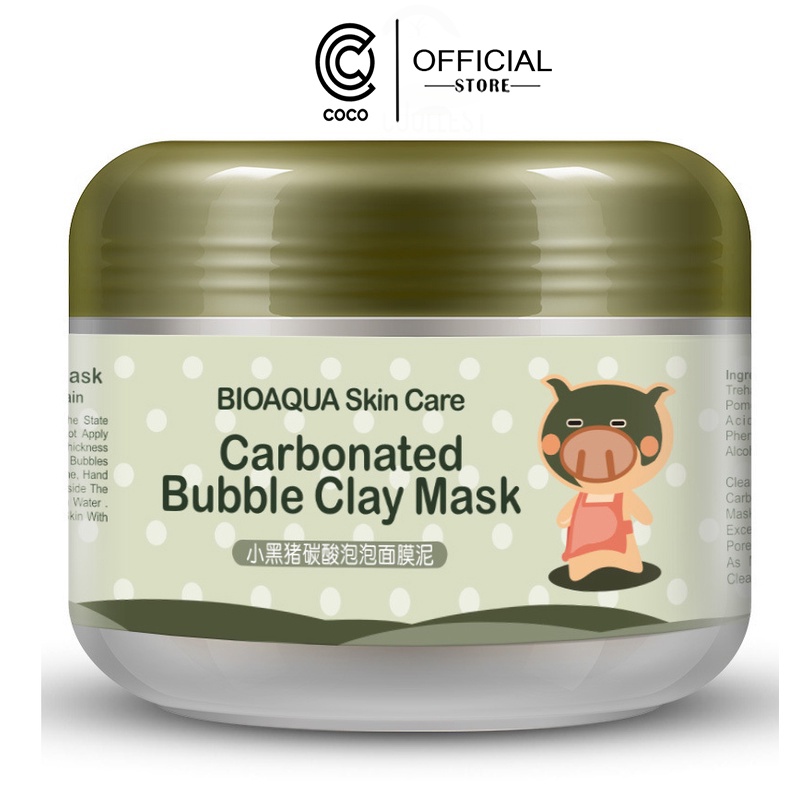 Mặt Nạ Sủi Bọt Thải Độc Bì Heo🥝FREESHIP🥝 Carbonated Buble Clay Mask Chứa Collagen Của Bioaqua