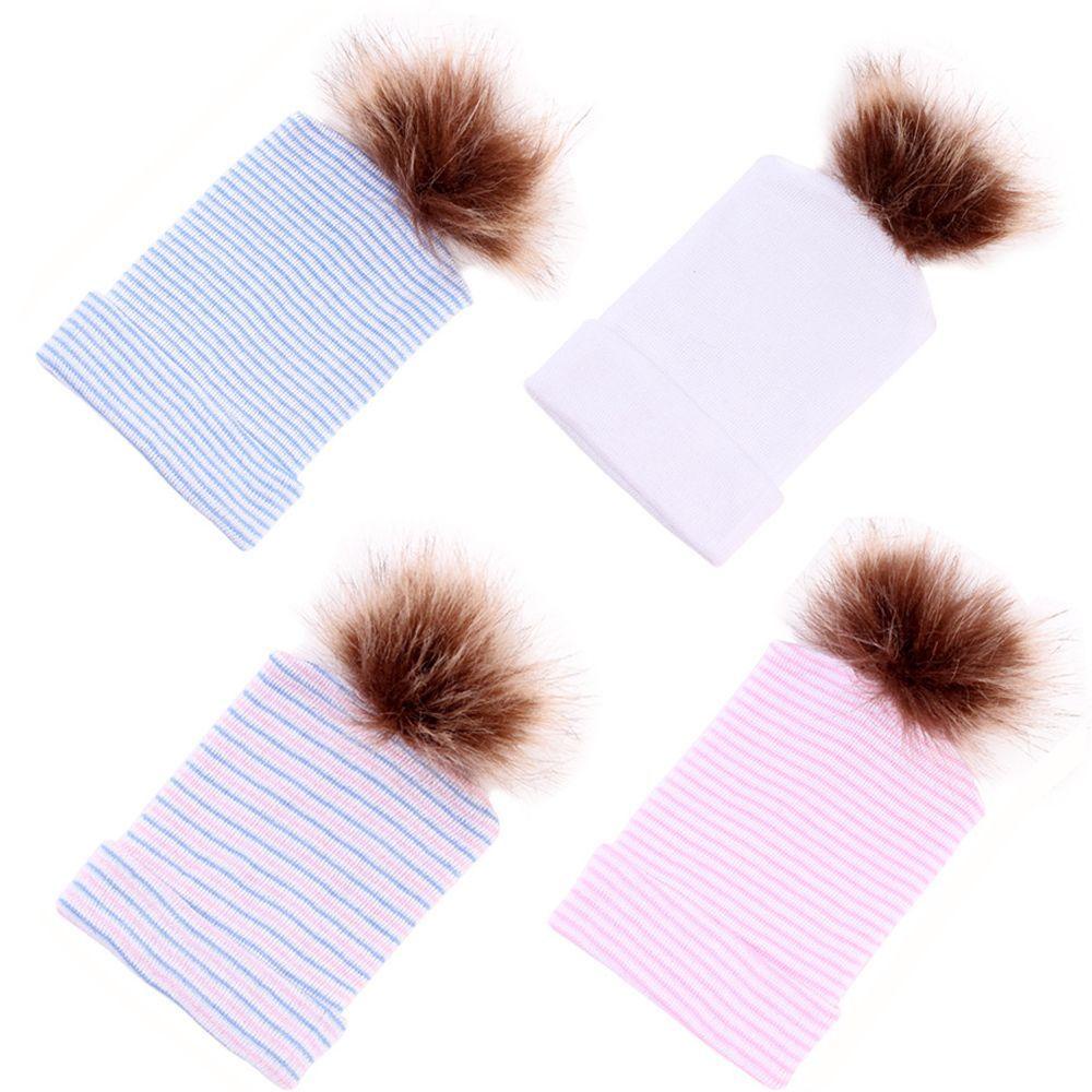 Layor1 Mũ Cotton Trùm Đầu Co Giãn Phối Cục Bông Dành Cho Bé