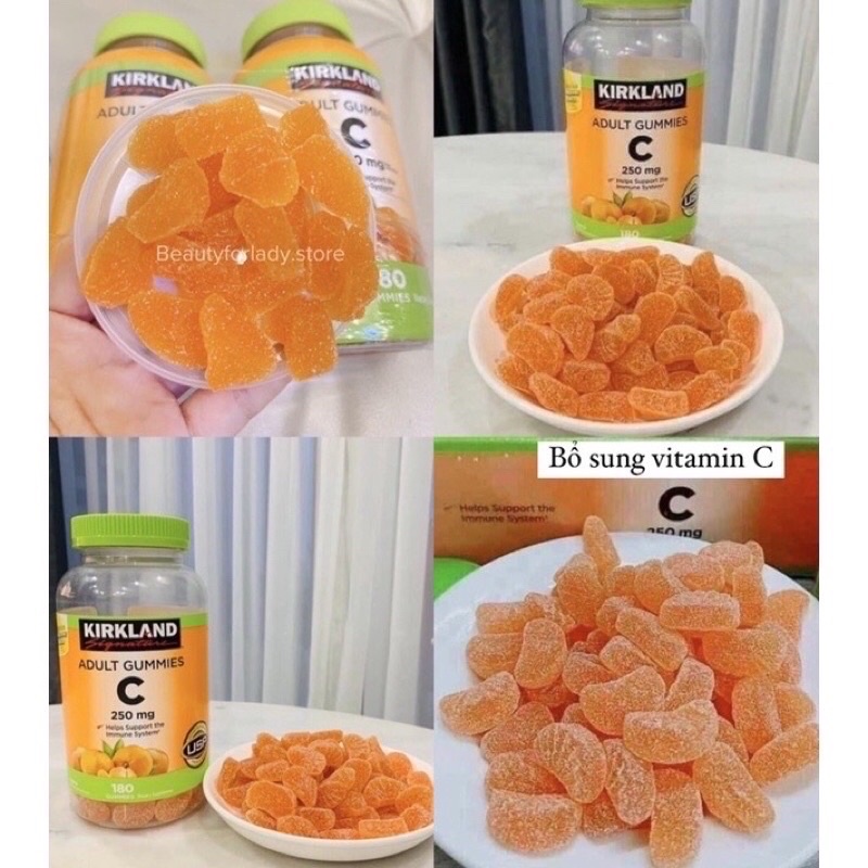 KẸO DẺO BỔ SUNG VITAMIN C 250MG 180V KIRKLAND CỦA MỸ