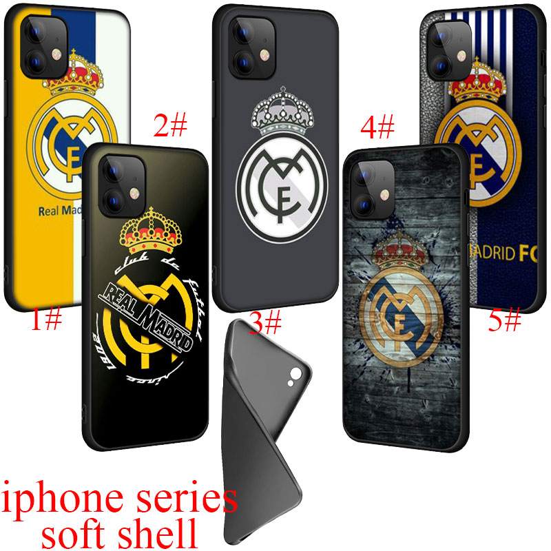 Ốp Lưng Mềm In Logo Real Madrid Fc Cho Iphone 11 Pro Max Se 2020
