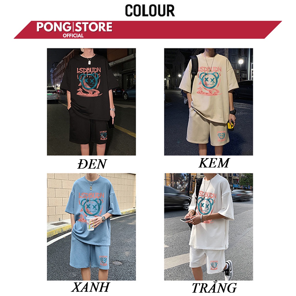 Đồ bộ nam mùa hè thời trang mặc nhà form rộng freesized dưới 70kg chất thun cotton BRB02