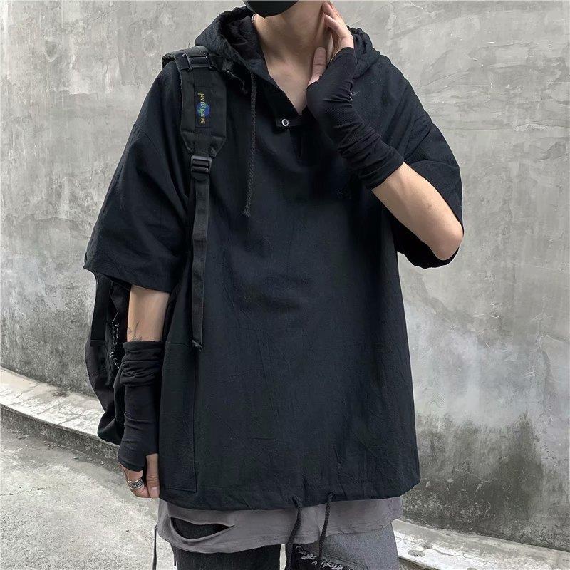 Áo Hoodie Tay Ngắn Thời Trang Phong Cách Năng Động Cho Nam