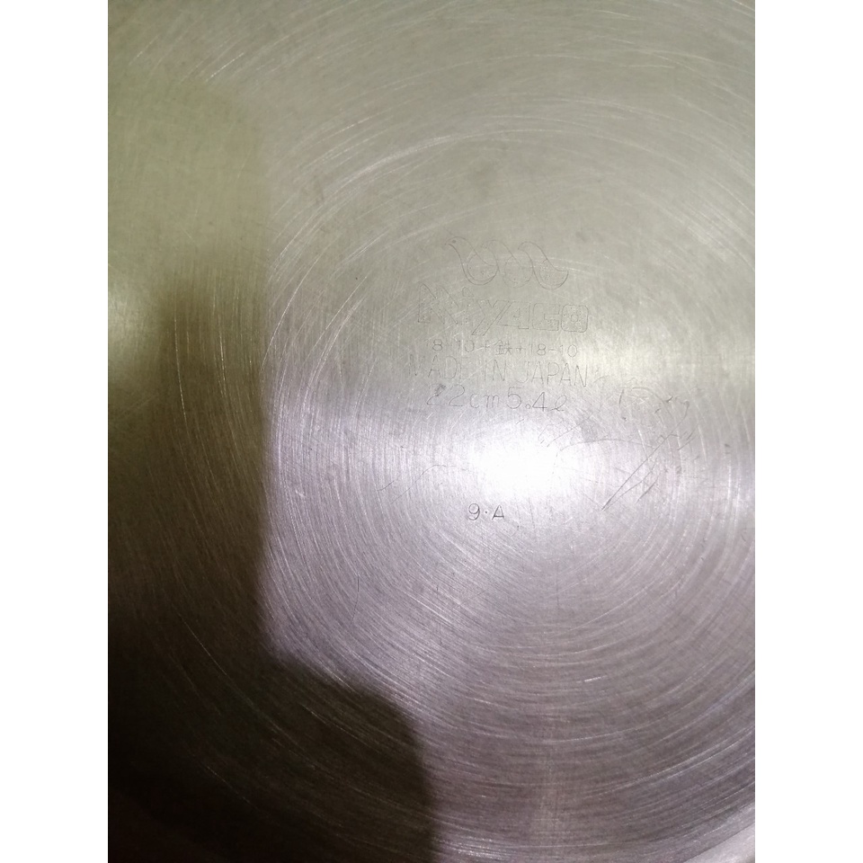 Nồi inox nội địa Nhật (made in Japan), size 22.5cm, cao 15cm (242), dùng được bếp từ