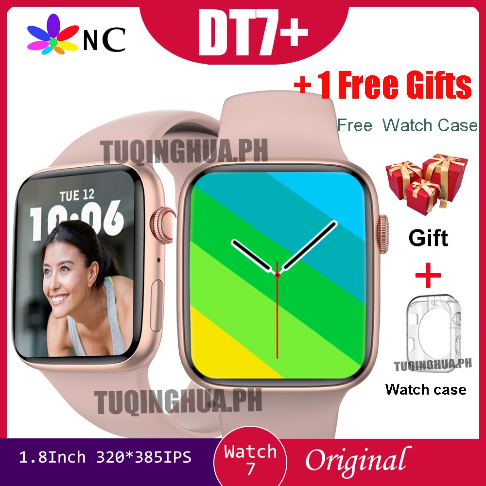 ♟﹉Đồng Hồ Thông Minh Dt7+smart Series 7 NFC Hai Lỗ Nút Đơn Hỗ Trợ Định Vị Màn Hình Cảm Ứng 1.8 Inch 200+ Kèm Phụ Kiện