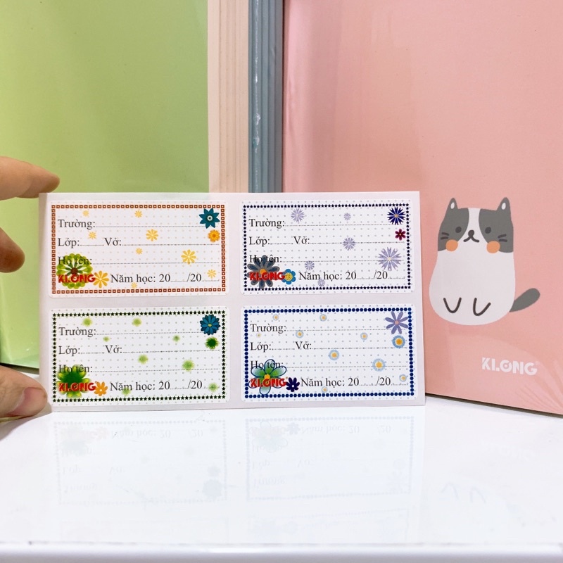 Nhãn vở CIII Anniversary - Flower KLong; MS: 742 🐻🌸