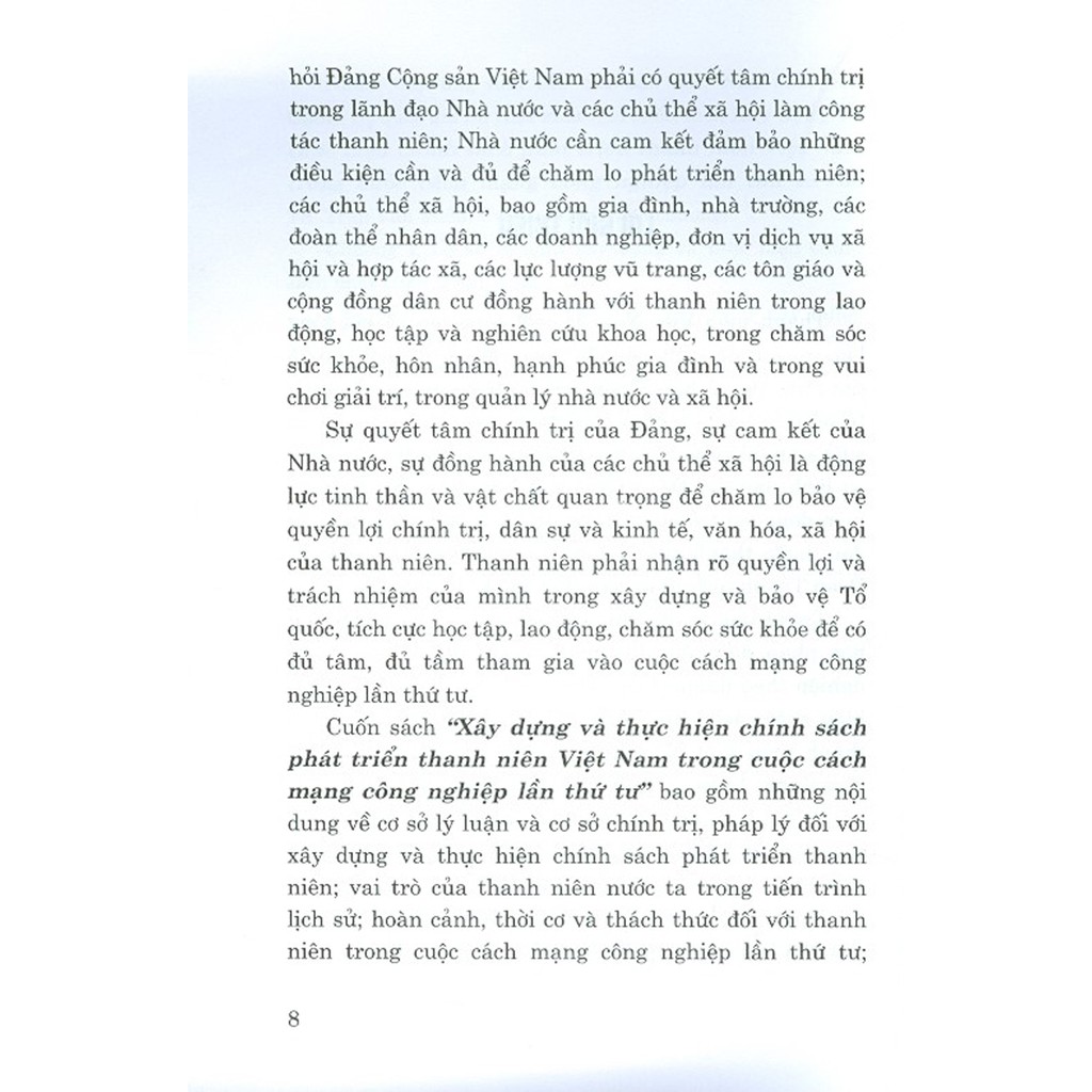 Sách - Xây Dựng Và Thực Hiện Chính Sách Phát Triển Thanh Niên Việt Nam Trong Cuộc Cách Mạng Công Nghiệp Lần Thứ Tư | BigBuy360 - bigbuy360.vn