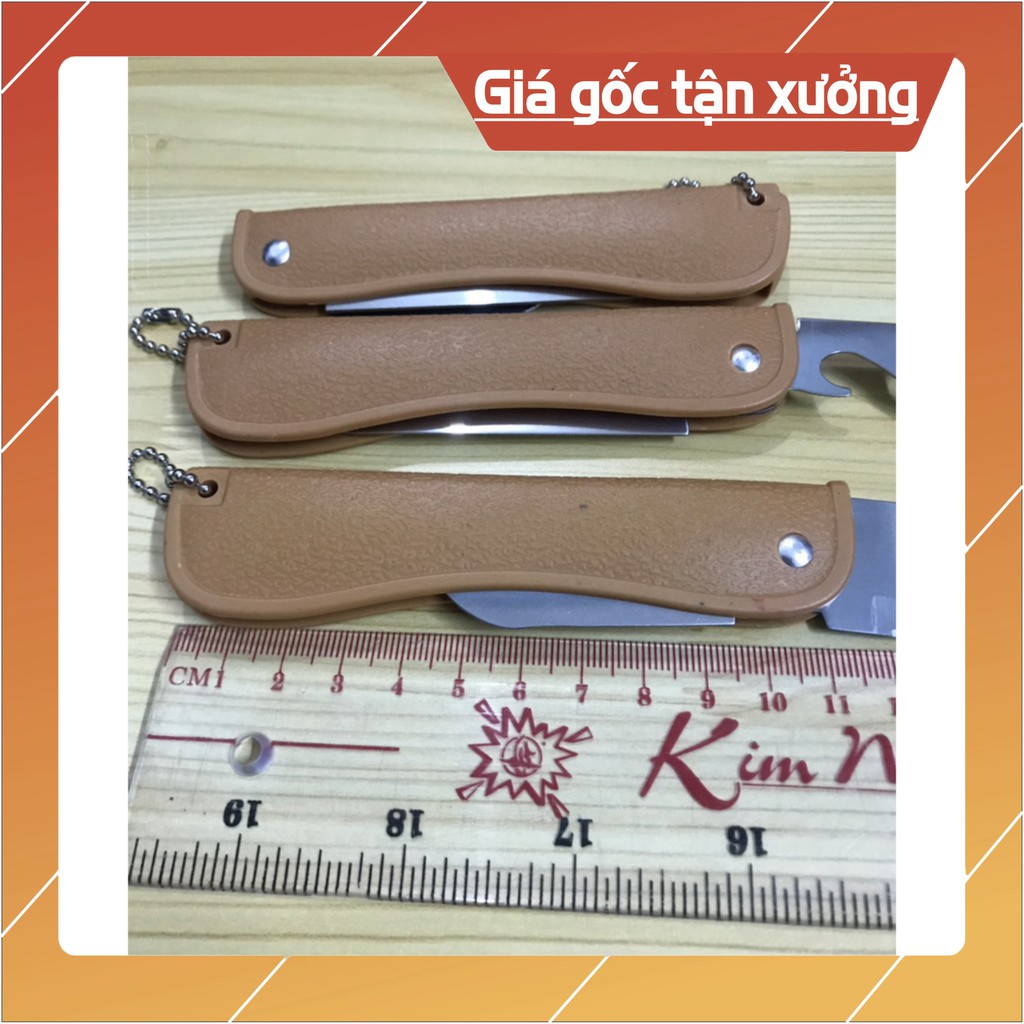 Dao xếp nâu 2 in 1 có đồ khui 20cm