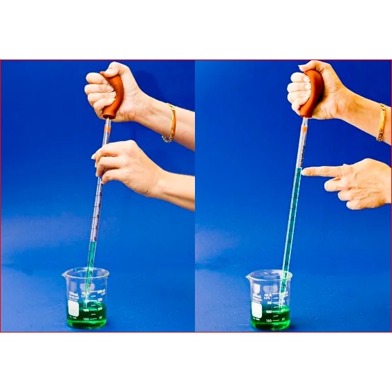 Quả bóp CAO SU và quả bóp SILICON gắn ống hút pipet nhiều size