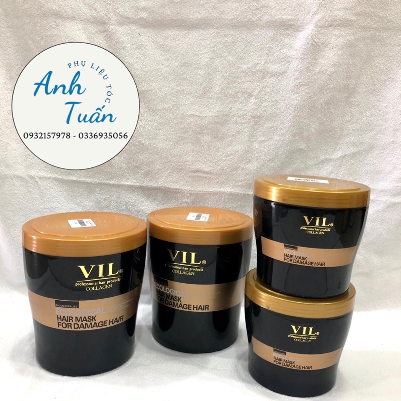 Kem Ủ Tóc VIL Collagen - Hấp Dầu VIL Collagen Đen