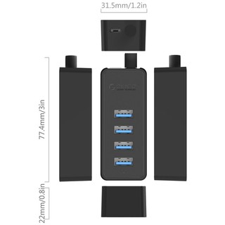 Bộ chia USB HUB Orico 4 cổng USB 3.0 (W5P-U3-30)