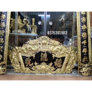 Bộ Cuốn Thư Câu đối bằng đồng nguyên chất 1m55cm hàng dày 6 dem