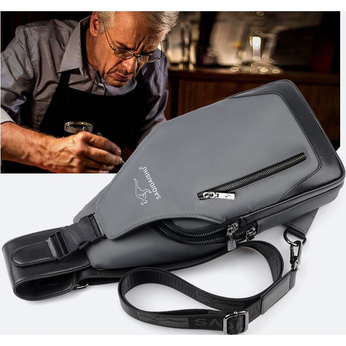 Túi đeo chéo nam phong cách Hàn Quốc - Túi chéo nam tặng kèm móc chìa khóa TC57,MCK | BigBuy360 - bigbuy360.vn