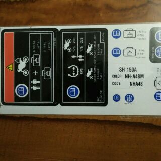 Bộ tem thông số honda SH ý siêu đẹp
