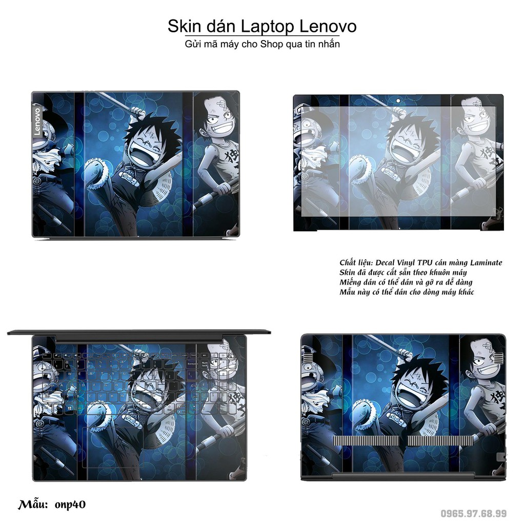 Skin dán Laptop Lenovo in hình One Piece _nhiều mẫu 24 (inbox mã máy cho Shop)